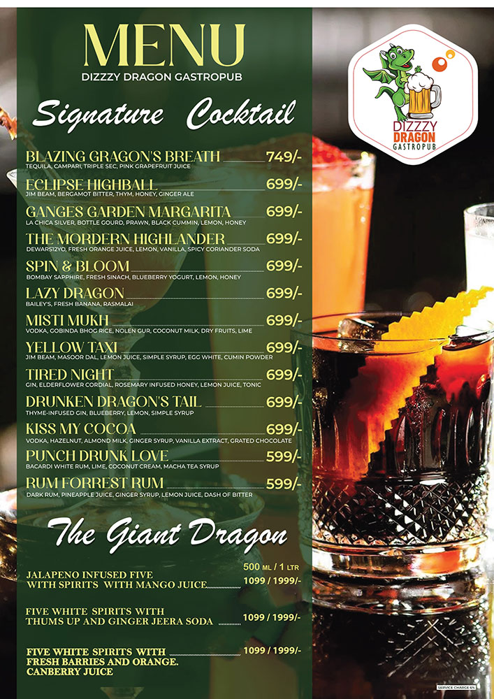 Food Menu Page 1